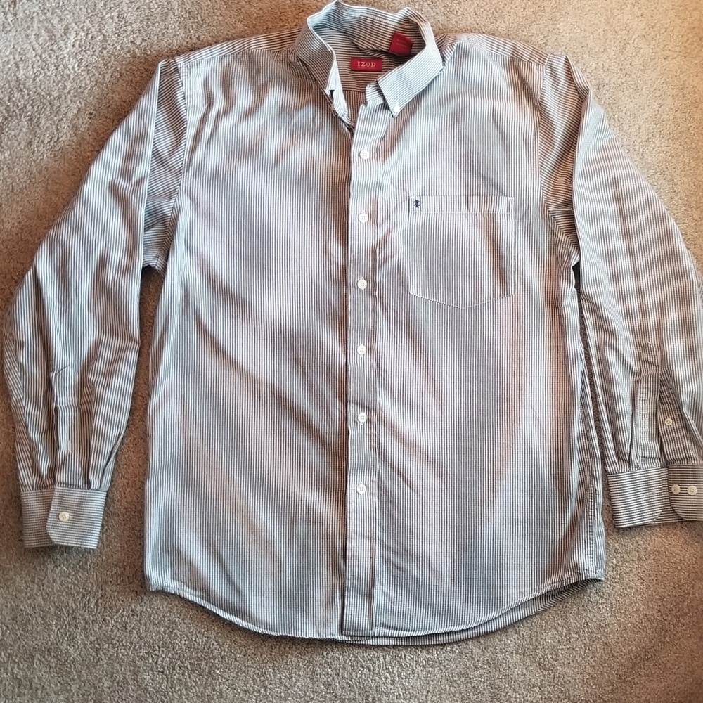 Izod black and white oxford shirt